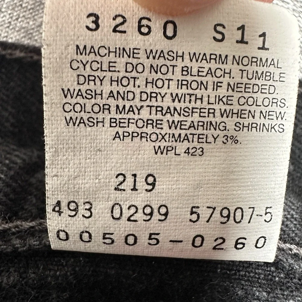 Vintage Levi's 505 Jeans Mens Size 32x32 Black Denim 90s Regular Straight